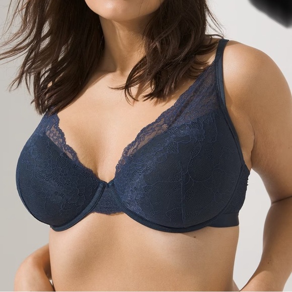 NWT SOMA black lightest lift lace plunge bra, 38DDD - Picture 1 of 5